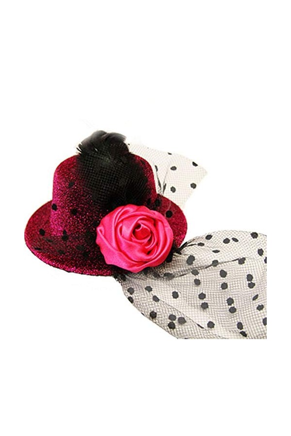 Black Sugar Mini Bibi Petit Chapeau Décoration Bijoux Cheveux Mariage Cérémonie Paillettes Rubans Gothique Lolita Rétro Médié