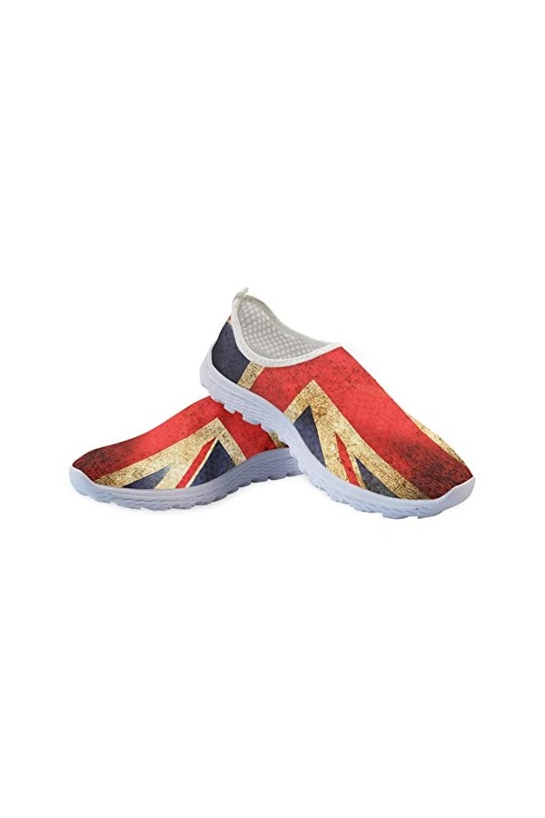 Kuiaobaty Baskets plates à enfiler en maille pour femme - Infirmière - Motif floral - Motif tête de mort - Rayures bohème - R