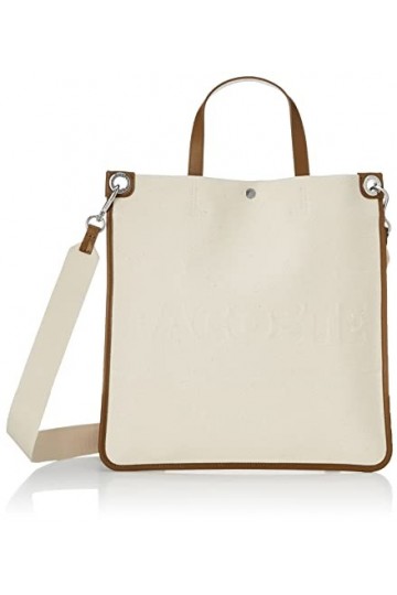 Lacoste Heritage Canvas Shopping Bag Natural Tan