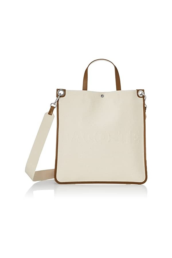 Lacoste Heritage Canvas Shopping Bag Natural Tan