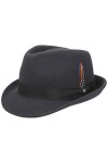 STETSON Chapeau Lucille Trilby Femme - pour Fedora avec Ruban Gros Grain Printemps-été - M 56-57 cm Gris