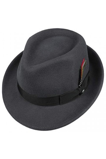 STETSON Chapeau Lucille Trilby Femme - pour Fedora avec Ruban Gros Grain Printemps-été - M 56-57 cm Gris