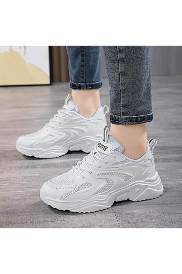 Chaussure Orthopedique Femme Chaussures Respirantes Basket Mode Baskets élégantes Chaussure de Running Toile Sneakers Maille 