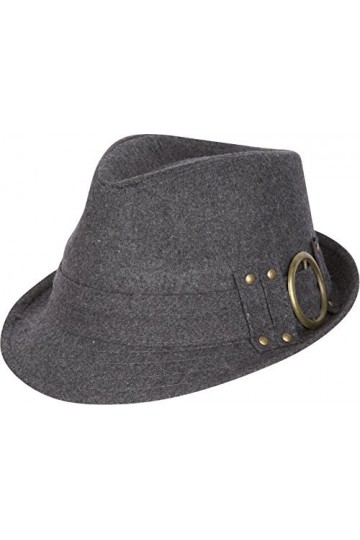 Sakkas 104FL Chapeau Fedora Laine Sammy Structured - Anthracite - Taille Unique