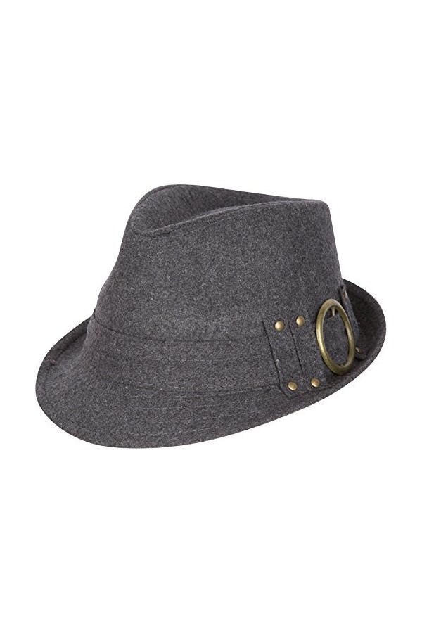 Sakkas 104FL Chapeau Fedora Laine Sammy Structured - Anthracite - Taille Unique