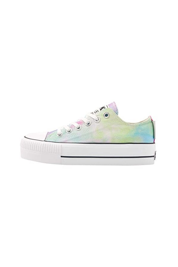 British Knights Femme Kaya Low Basket, Rainbow Tie Dye, 38 EU