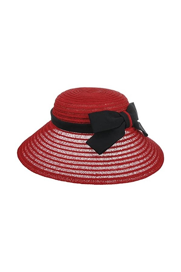 Mayser Chapeau en Chanvre Audrey Femme - Made in The EU Coton pour Tissu avec Ruban Gros Grain, Grain Printemps-été - Taille 