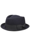 Lierys Chapeau Fedora Pork Pie Femme/Homme - pour Homme Chapeaux de Feutre Femme avec Ruban Gros Grain, Passepoil Printemps-é