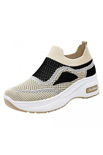 Yavion Basket Femmes Sneakers Confortable Mode Shoes Antidérapa,Baskets Chaussures De Course Légères Fitness Sneakers Chaussu
