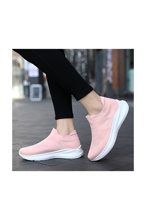 Chaussure Femme Confortable Sneakers Hommes Respirant Baskets Femmes Mode Sport Course Maille sur Couples Chaussures Glisser 