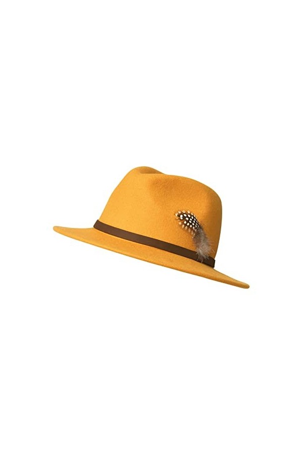 Joe Browns Laine Fedora Chic de qualité supérieure, Moutarde, Taille Unique Femme