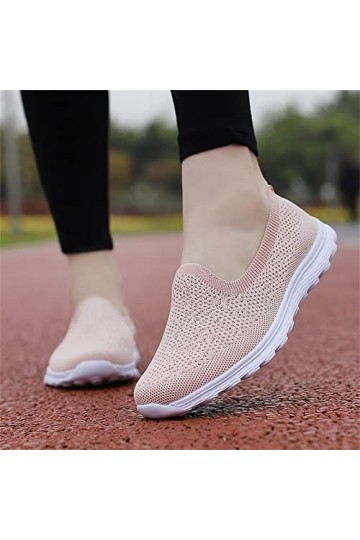 Baskets Femme Chaussures De Course Mode Été Femmes Sneakers Chaussures Massives Casual Mesh Respirant Confortable Léger Fitne
