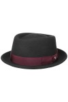 Lierys Chapeau Twotone Crushable Pork Pie Femme/Homme - Made in Italy de Feutre Fedora en Laine avec Ruban Gros Grain Automne