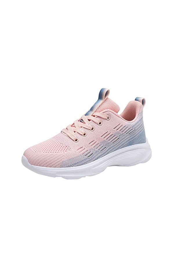 Chaussures de Sport Femme Respirant Femmes Baskets Mode dégradé Quatre Saisons Chaussures de Sport Maille Respirant Confortab