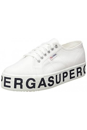 SUPERGA Femme 2790 Cotw Outsole Lettering Baskets, Blanc White 901, 42.5 EU