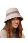 Adigaber Chapeau Cloche Femme Chapeau Melon 100% Laine Fedora Seau Élégant Chapeau Derby Chapeau Vintage Hiver