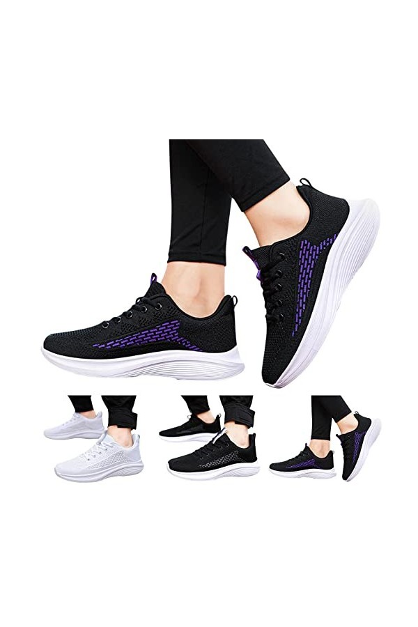 Femme Running Baskets Respirant Marche Femmes Baskets Mode été Nouveau modèle Maille Respirant Confortable antidérapant Lacet