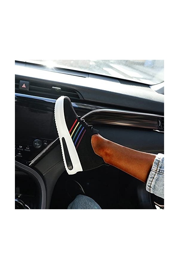 Baskets Mode Femme Sneakers Respirant Mesh Confortable A Lacets Plates Canvas Chaussures DéContractéEs Outdoor Half-Support C