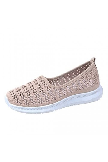 Woaikeyu Baskets Femme Chaussures de Sport Simples en Maille Baskets Confortables Mode Femmes Plates Respirantes Baskets pour