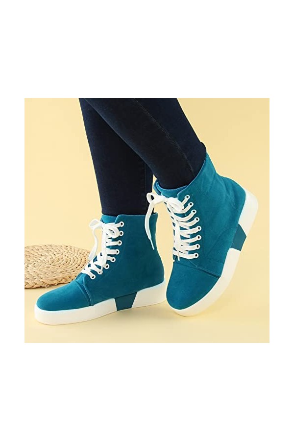 550 Basket Femme Chaussure de Course Marche Baskets à Lacets pour Femmes Baskets Montantes à la Mode Bottines Chaussures déco