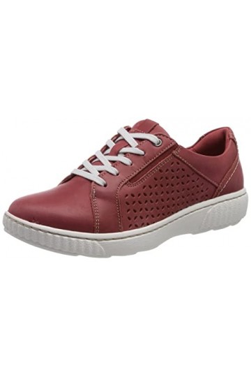 Clarks Femme Caroline Ella Tissu Oxford, Rouge Cerise, 35.5 EU
