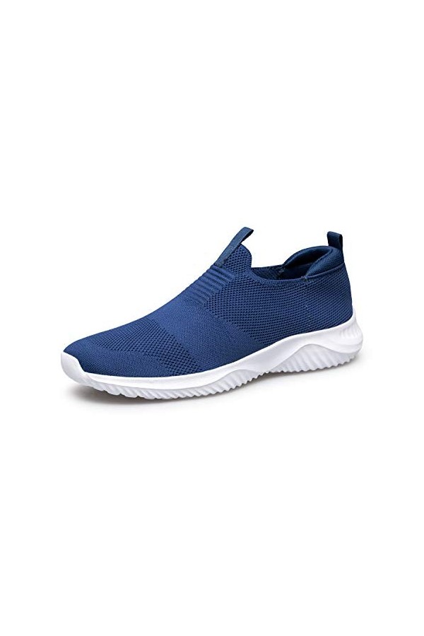 Baskets à enfiler pour femme - Pour course à pied, marche, tennis, infirmière, Bleu marine 2., 36.5 EU