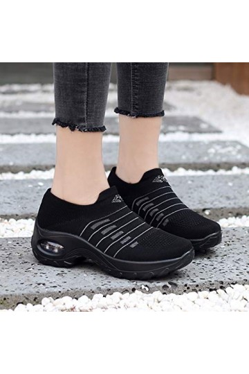 Baskets Basses pour Femmes Mode Appartements Respirant Chaussure de Sport &nbsp;Poids léger &nbsp;en Marchant Baskets de Course 35-42EU