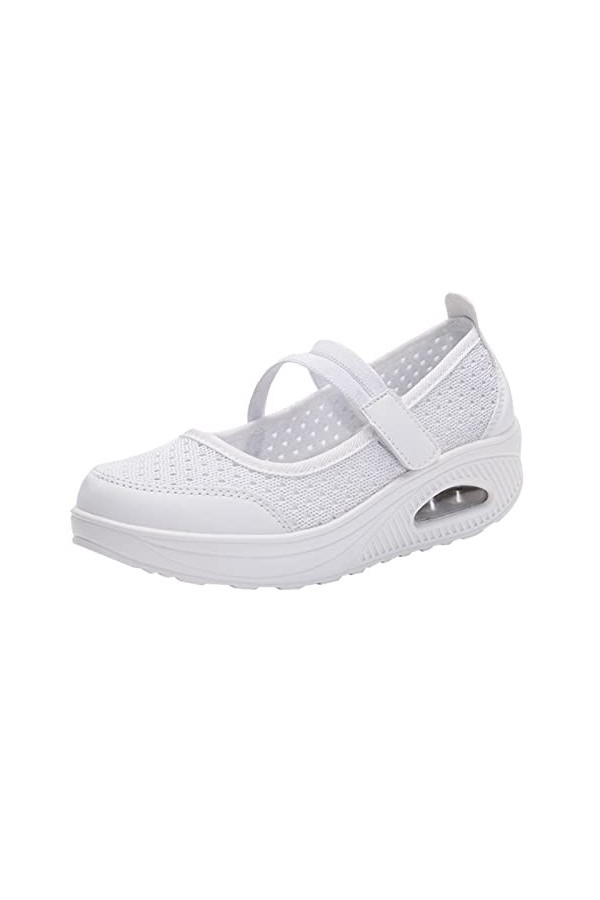 550 Chaussures Femme Ete Confortable Baskets Slip on Breathe Mesh Chaussures de Marche Femmes Mode Baskets Confort Wedge Plat