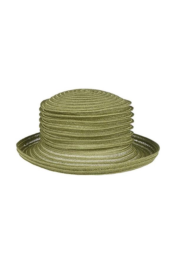 Mayser Chapeau en Chanvre Belma Femme - Made in The EU de Vacances Paille Voyage Printemps-été - Taille Unique Vert Clair