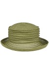 Mayser Chapeau en Chanvre Belma Femme - Made in The EU de Vacances Paille Voyage Printemps-été - Taille Unique Vert Clair