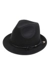 NiceYnn Chapeau Fedora en Laine Panama Bordure Courte Décor avec pour Mariage Soirée Marron