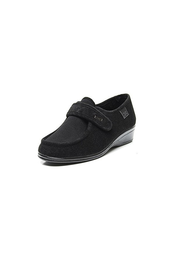Doctor Cutillas 771&nbsp;Chaussure en lycra avec Velcro pour femme Bleu marine - noir - noir, 38 EU