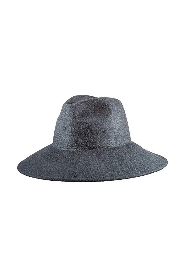 United Colors of Benetton Cappello Lana Tesa Larga Borsalino Chapeau en Feutre, Noir Nero 700 , Small Femme