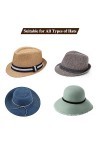 Lot de 12 bandes autocollantes pour chapeaux et chapeaux - Gris - Taille réducteur de taille - Pour chapeaux et chapeaux - Po