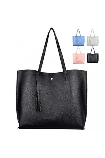 ZhengYue Cabas Sac à Main en Cuir Souple Sac à Bandoulière Epaule Femme Mesdames Imperméable Multies Colores Grande Capacité 