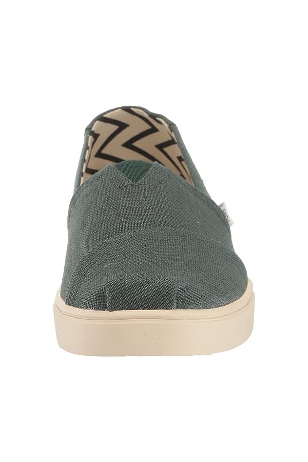 TOMS Femme Semelle Alpargata Basket, Toile Heritage Vert orageux, 43.5 EU