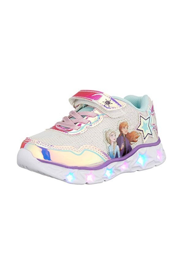 CERDÁ LIFES LITTLE MOMENTS Femme Cerdá-Zapatillas LED Frozen de Color Plateado Ballet Flat, Argent Métallique, 33 EU 3X-Étro