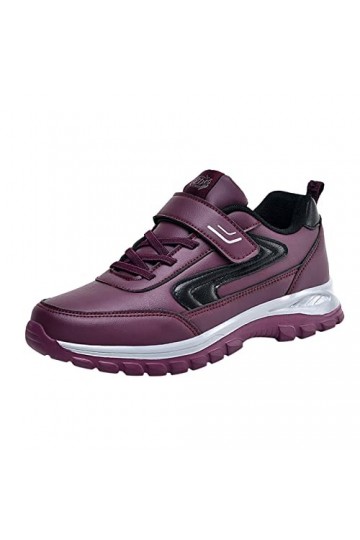 Woaikeyu Baskets Femme Mode Automne Femmes Chaussures de Sport Plat antidérapant imperméable à Lacets Confortable Couleur Uni