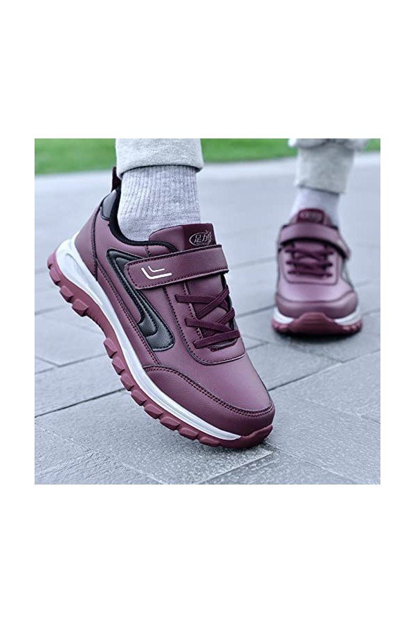 Woaikeyu Baskets Femme Mode Automne Femmes Chaussures de Sport Plat antidérapant imperméable à Lacets Confortable Couleur Uni