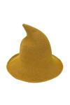 Youndcc Chapeau de sorcière pliable pour femme - Pour Noël, Halloween, fête, cosplay - Jaune