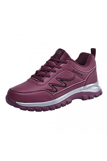 Mode Baskets Femme Chaussures de Sport Plat antidérapant imperméable à Lacets Simple Comfortable Fitness Chaussures Running O