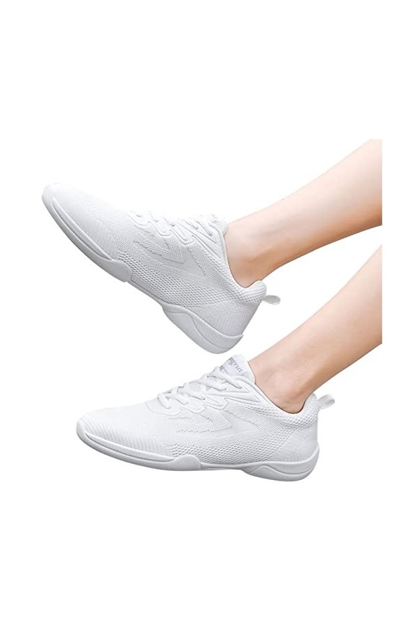 Gsheocm Chaussure pour Femme Chaussures Respirantes Basket Mode Baskets Légères Baskets Compensées Sneakers Mules Printemps D