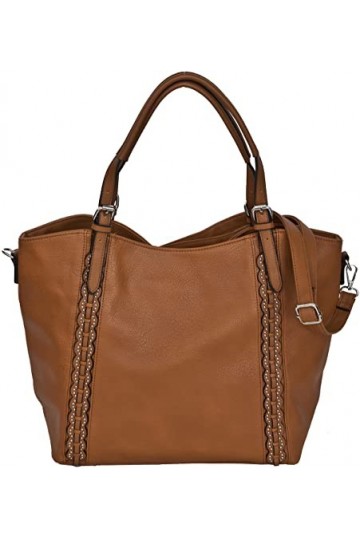 Sac Femme Bandoulière Cuir PU A4 | Cabas Femme Bandoulière A4 | Sac Cabas Femme A4 | Sac à Main Femme Cuir PU | Sac Femme Ord