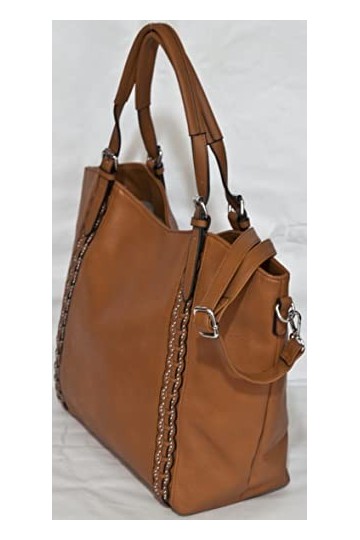 Sac Femme Bandoulière Cuir PU A4 | Cabas Femme Bandoulière A4 | Sac Cabas Femme A4 | Sac à Main Femme Cuir PU | Sac Femme Ord