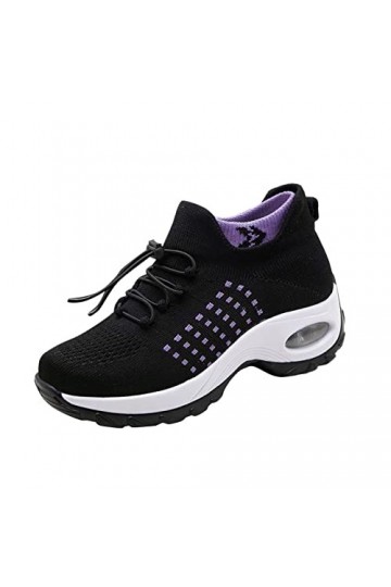 Woaikeyu Baskets Femme décontractées légères Respirantes Mode polyvalentes léger Comfortable Chaussures de Sport à Lacets de 