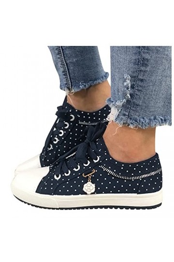 Dasongff Femmes Baskets Mode Respirantes À lintérieur Augmentation, Dentelle Antidérapant Confortables Compensé Chaussure à 