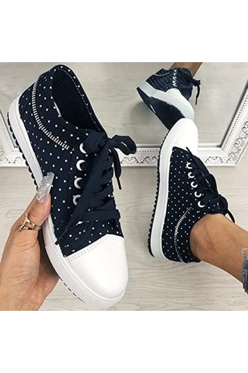 Dasongff Femmes Baskets Mode Respirantes À lintérieur Augmentation, Dentelle Antidérapant Confortables Compensé Chaussure à 