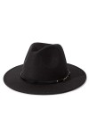 Lisianthus002 Fedora Boucle de ceinture en laine pour femme - Marron - Taille Unique