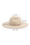 Pro Celia Chapeau Fedora à large bord pour femme, Riz., taille unique