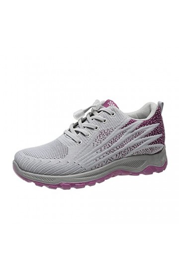 550 Baskets Mode Chaussures de Sport Femme Mode Baskets Compensées mailledécontracté Lacets Respirant Baskets pour Femmes Out